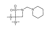 2-(piperidinomethyl)-4,4-bis(trimethylsilyl)-1,2-thiazetidine 1,1-dioxide结构式
