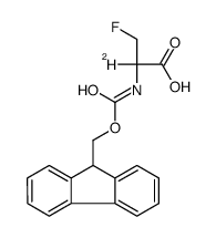 (2S)-2-deuterio-2-(9H-fluoren-9-ylmethoxycarbonylamino)-3-fluoropropanoic acid结构式