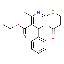 Ethyl 8-methyl-4-oxo-6-phenyl-3,4-dihydro-2H,6H-pyrimido[2,1-b][1,3]thiazine-7-carboxylate Structure