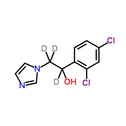 1-(2,4-Dichlorophenyl)-2-(1H-imidazol-1-yl)(2H3)ethanol结构式