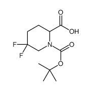 1-(Tert-Butoxycarbonyl)-5,5-Difluoropiperidine-2-Carboxylic Acid Structure