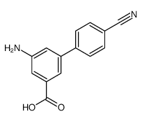 3-amino-5-(4-cyanophenyl)benzoic acid结构式