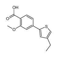 4-(4-ethylthiophen-2-yl)-2-methoxybenzoic acid结构式