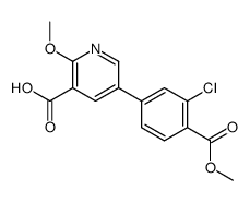 5-(3-chloro-4-methoxycarbonylphenyl)-2-methoxypyridine-3-carboxylic acid Structure