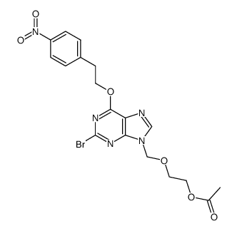 2-((2-bromo-6-(4-nitrophenethoxy)-9H-purin-9-yl)methoxy)ethyl acetate Structure