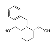 N-benzyl-cis-2,6-bis(hydroxymethyl)piperidine Structure