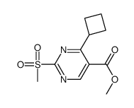 methyl 4-cyclobutyl-2-methylsulfonylpyrimidine-5-carboxylate结构式