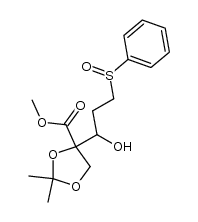 methyl 4-(1-hydroxy-3-(phenylsulfinyl)propyl)-2,2-dimethyl-1,3-dioxolane-4-carboxylate Structure