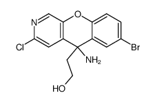 2-(5-amino-7-bromo-3-chloro-5H-chromeno[2,3-c]pyridin-5-yl)ethanol结构式