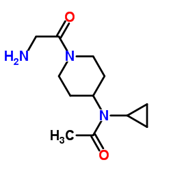 N-Cyclopropyl-N-(1-glycyl-4-piperidinyl)acetamide Structure