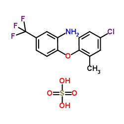 2-(4-Chloro-2-methylphenoxy)-5-(trifluoromethyl)aniline sulfate (1:1) Structure