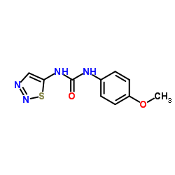 N-(4-甲氧基苯基)-N'-1,2,3-噻二唑-5-基-脲结构式
