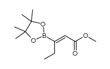 methyl (Z)-3-(4,4,5,5-tetramethyl-1,3,2-dioxaborolan-2-yl)pent-2-enoate结构式
