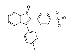 4-(1-oxo-3-p-tolyl-inden-2-yl)-benzenesulfonyl chloride Structure