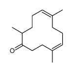 4,8,12-trimethyl-4,8-cyclododecadien-1-one结构式