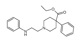 ethyl 1-(2-anilinoethyl)-4-phenylpiperidine-4-carboxylate结构式