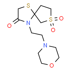 4-[2-(morpholin-4-yl)ethyl]-1,7$l^{6}-dithia-4-azaspiro[4.4]nonane-3,7,7-trione structure