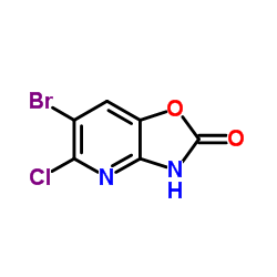 6-Bromo-5-chloro[1,3]oxazolo[4,5-b]pyridin-2(3H)-one结构式