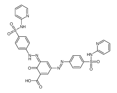 (5E)-6-oxo-3-[[4-(pyridin-2-ylsulfamoyl)phenyl]diazenyl]-5-[[4-(pyridin-2-ylsulfamoyl)phenyl]hydrazinylidene]cyclohexa-1,3-diene-1-carboxylic acid结构式