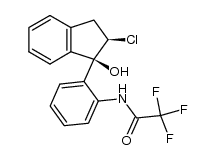N-(2-((1R,2R)-2-chloro-1-hydroxy-2,3-dihydro-1H-inden-1-yl)phenyl)-2,2,2-trifluoroacetamide结构式