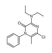 5-chloro-3-(diethylamino)-6-methyl-1-phenylpyrazin-2-one结构式