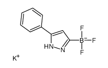 Potassium trifluoro(3-phenyl-1H-pyrazol-5-yl)borate结构式