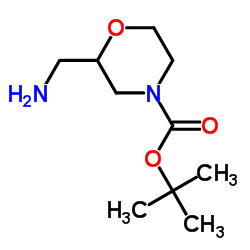 4-Boc-2-(氨甲基)吗啉结构式