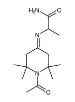 2-((1-acetyl-2,2,6,6-tetramethylpiperidin-4-ylidene)amino)propanamide Structure