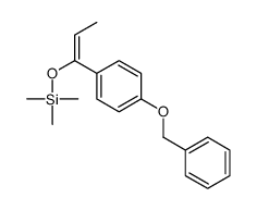 trimethyl-[1-(4-phenylmethoxyphenyl)prop-1-enoxy]silane结构式