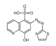 8-hydroxy-6-(1,3-thiazol-2-yldiazenyl)quinoline-5-sulfonic acid结构式