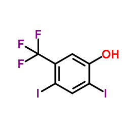 2,4-Diiodo-5-(trifluoromethyl)phenol结构式