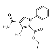 3-amino-4-carbamoyl-1-phenyl-pyrrol-2-carbonsaeureethylester Structure