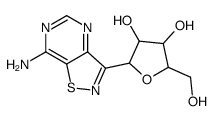 2-(7-amino-[1,2]thiazolo[4,5-d]pyrimidin-3-yl)-5-(hydroxymethyl)oxolane-3,4-diol结构式