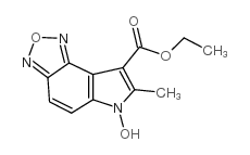 6-羟基-7-甲基-6H-[1,2,5]噁二唑o[3,4-e]吲哚-8-羧酸乙酯结构式