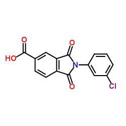 2-(3-CHLOROPHENYL)-1,3-DIOXOISOINDOLINE-5-CARBOXYLIC ACID Structure