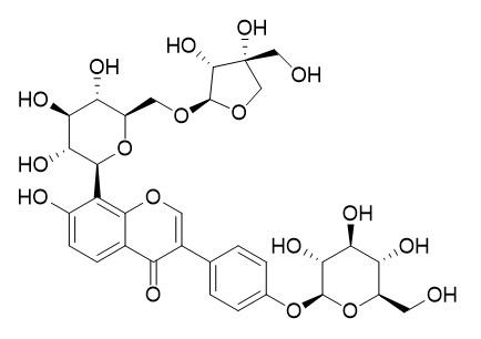 Mirificin-4'-O-glucoside Structure