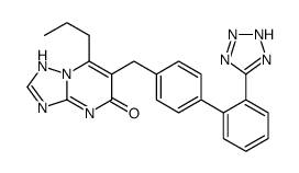 2-propyl-3-[[4-[2-(2H-tetrazol-5-yl)phenyl]phenyl]methyl]-1,5,7,9-tetr azabicyclo[4.3.0]nona-2,5,7-trien-4-one structure