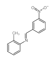 Benzenamine,2-methyl-N-[(3-nitrophenyl)methylene]- structure