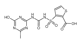 3-(4-hydroxy-6-methyl-1,3,5-triazin-2-ylcarbamoylsulfamoyl)thiophene-2-carboxylic acid Structure