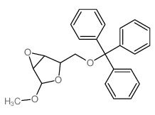 β-D-Lyxofuranoside, methyl 2,3-anhydro-5-O-(triphenylmethyl)-结构式