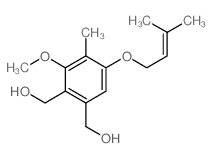 1,2-Benzenedimethanol,3-methoxy-4-methyl-5-[(3-methyl-2-buten-1-yl)oxy]- structure