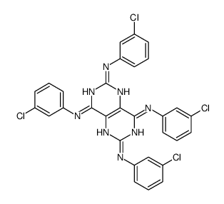 2,4,6,8-Tetrakis(m-chloroanilino)pyrimido[5,4-d]pyrimidine结构式