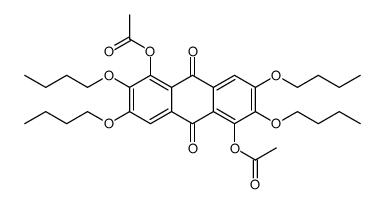 (5-acetyloxy-2,3,6,7-tetrabutoxy-9,10-dioxoanthracen-1-yl) acetate结构式