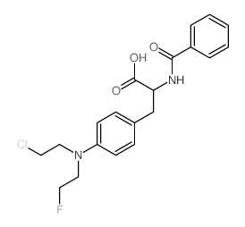 2-benzamido-3-[4-[2-chloroethyl(2-fluoroethyl)amino]phenyl]propanoic acid结构式