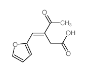 (3E)-3-(2-furylmethylidene)-4-oxo-pentanoic acid structure