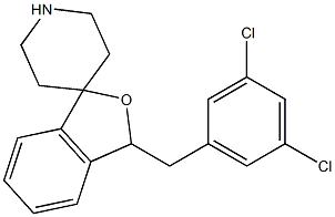 3-(3,5-dichlorobenzyl)-3H-spiro[isobenzofuran-1,4'-piperidine]结构式