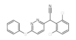 2-(2,6-dichlorophenyl)-2-(6-(phenylthio)pyridazin-3-yl)acetonitrile Structure