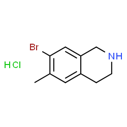 ISOQUINOLINE, 7-BROMO-1,2,3,4-TETRAHYDRO-6-METHYL-, HYDROCHLORIDE结构式