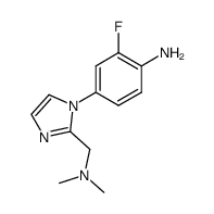 1-(4-amino-3-fluoro)phenyl-2-(N,N-dimethylamino)methylimidazole结构式