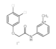 Pyridinium,3-[[2-(3,4-dichlorophenoxy)acetyl]amino]-1-methyl-, iodide (1:1) picture